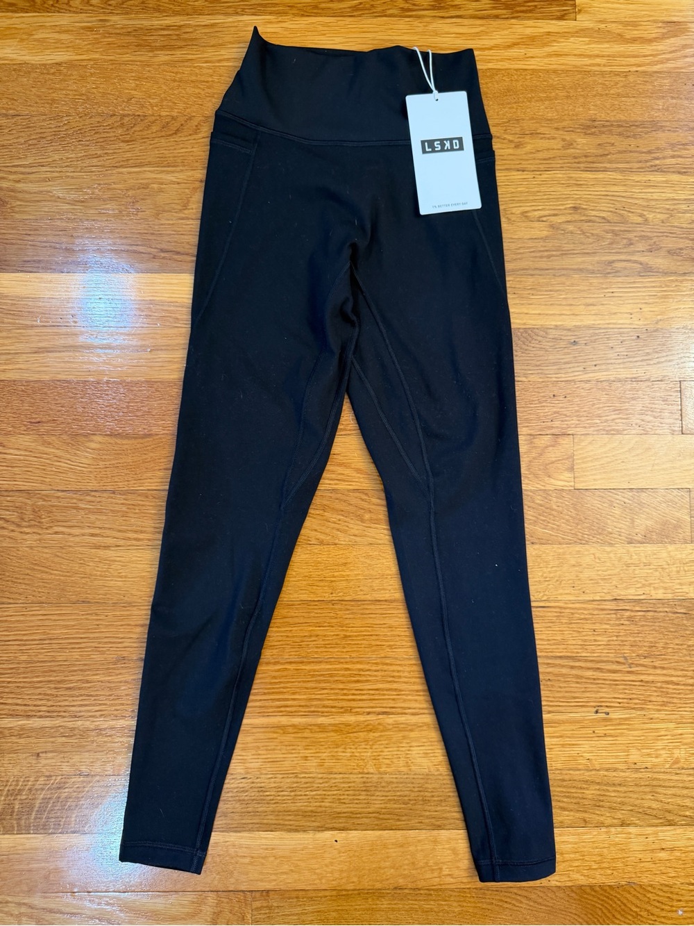 LSKD Fusion Fusion Full Length Tights with Pockets Black - Size Small Leggings